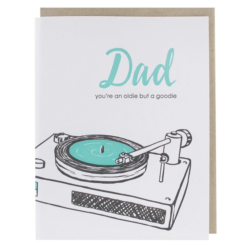 Card Record Player Oldie But A Goodie Father's Day
