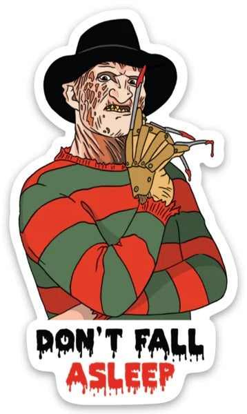 Freddie Nightmare Don't Fall Asleep Die Cut Sticker – www