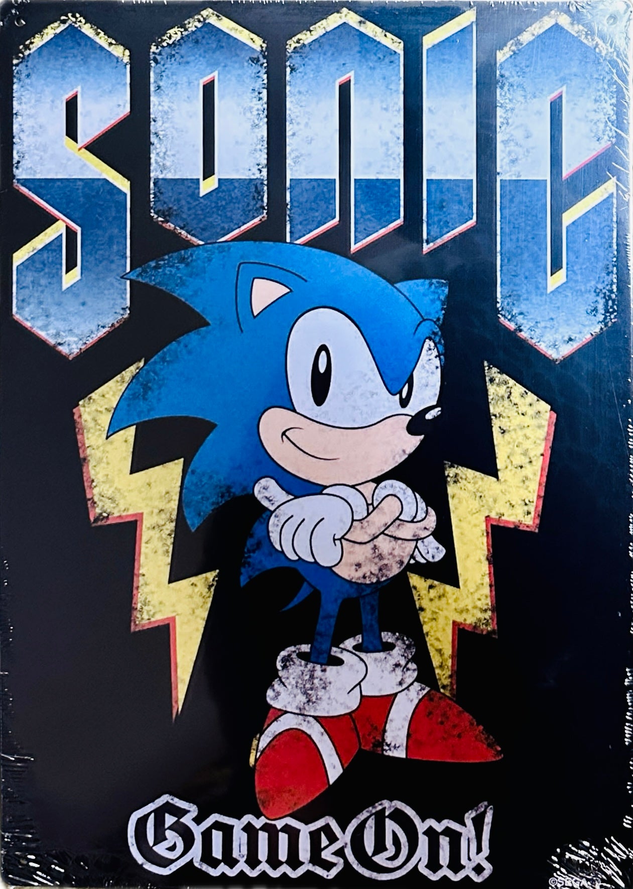 Game On Metal Sign Sonic The Hedgehog