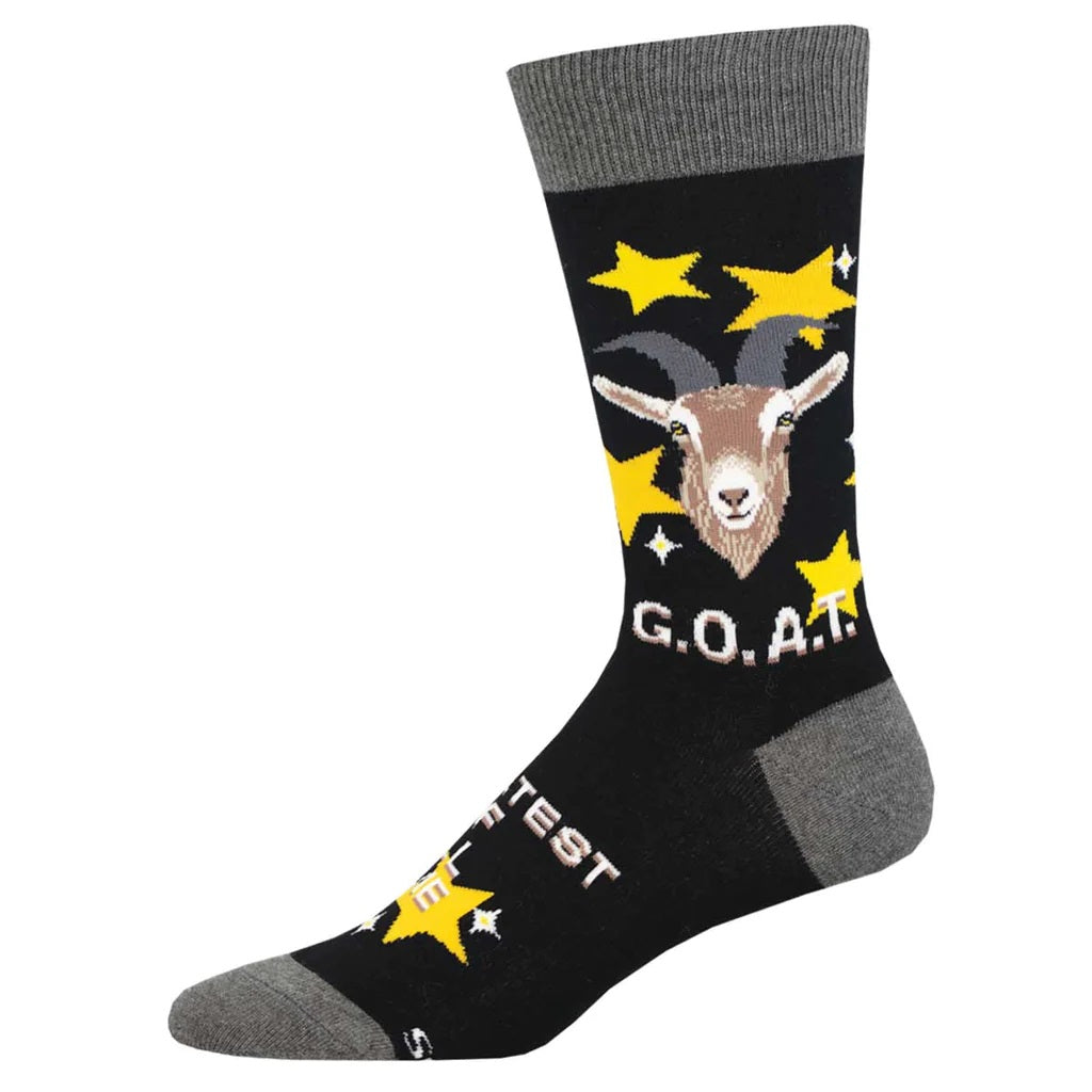 Goat Men's Crew Socks Black
