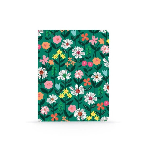 Green Cosmos Medium Notebook