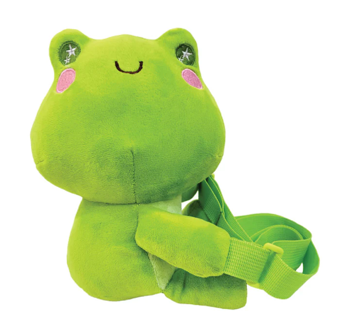 Happy Frog Plush Crossbody Bag
