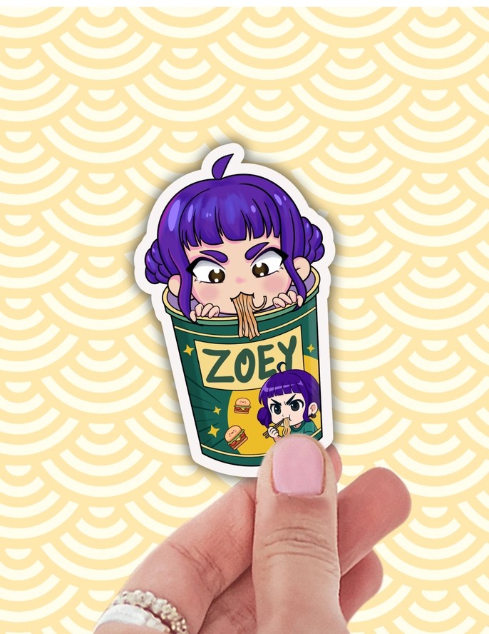キョンリポソーム K-Pop Huntrix Zoey Ramen Demon Hunter Sticker – www.shoptherocket.com