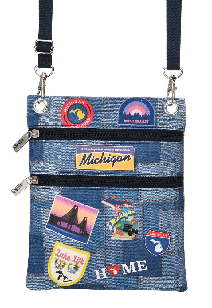 Michigan Patches Mini Bag Neck Wallet
