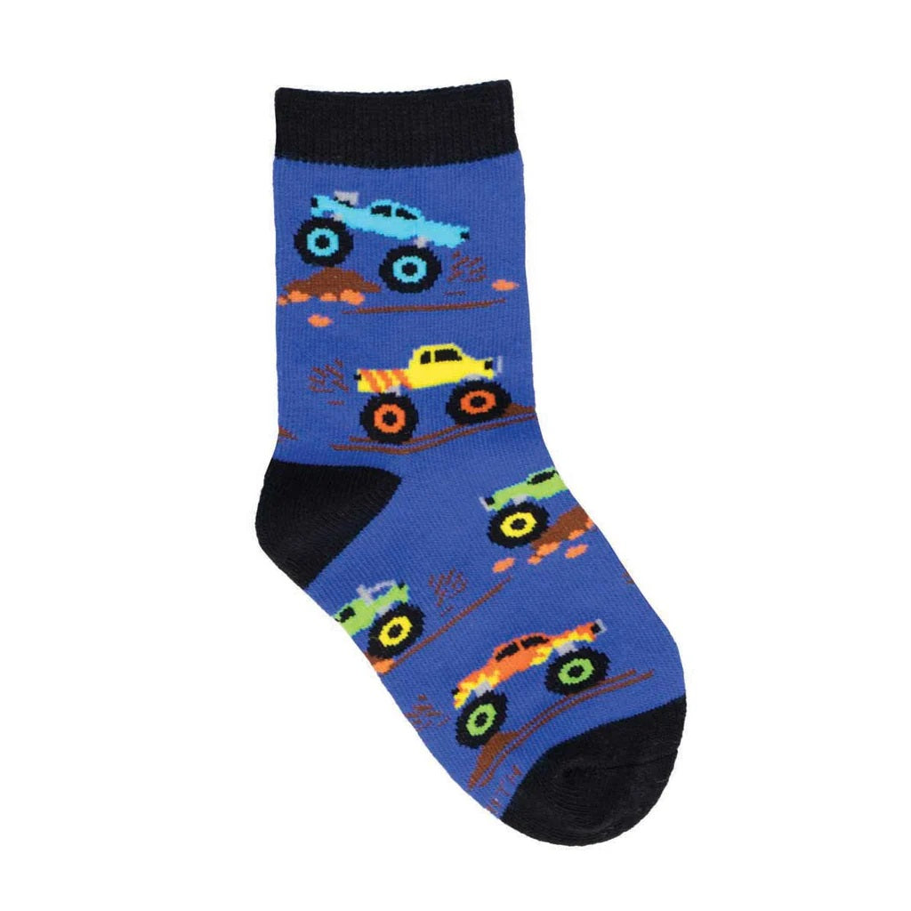 Monster Trucks Kid's Socks Blue (2-4 Years)