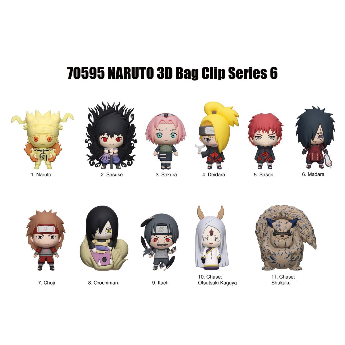 Naruto Figural Bag Clip Series 6