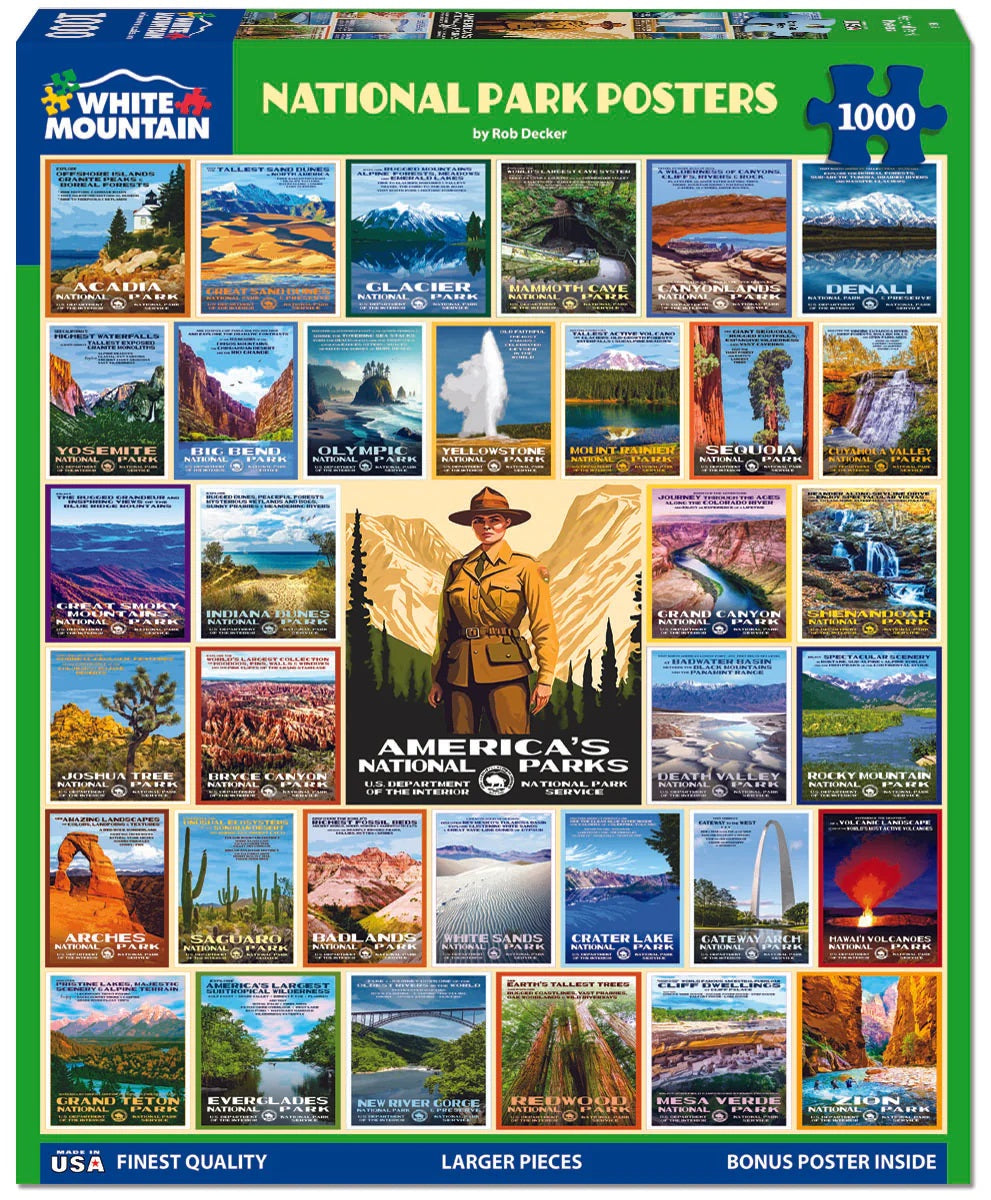 National Park Posters Puzzle 1000 pc