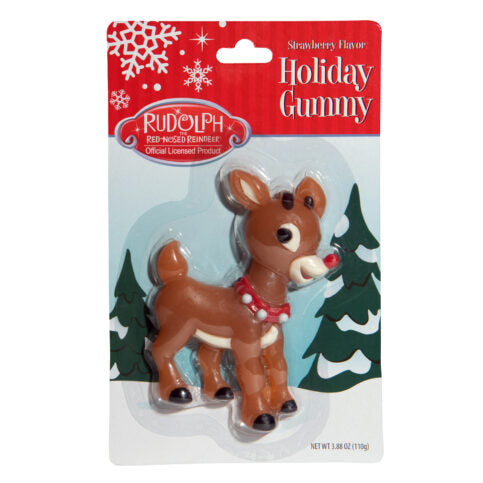 Rudolph Large Strawberry Gummy Candy Christmas