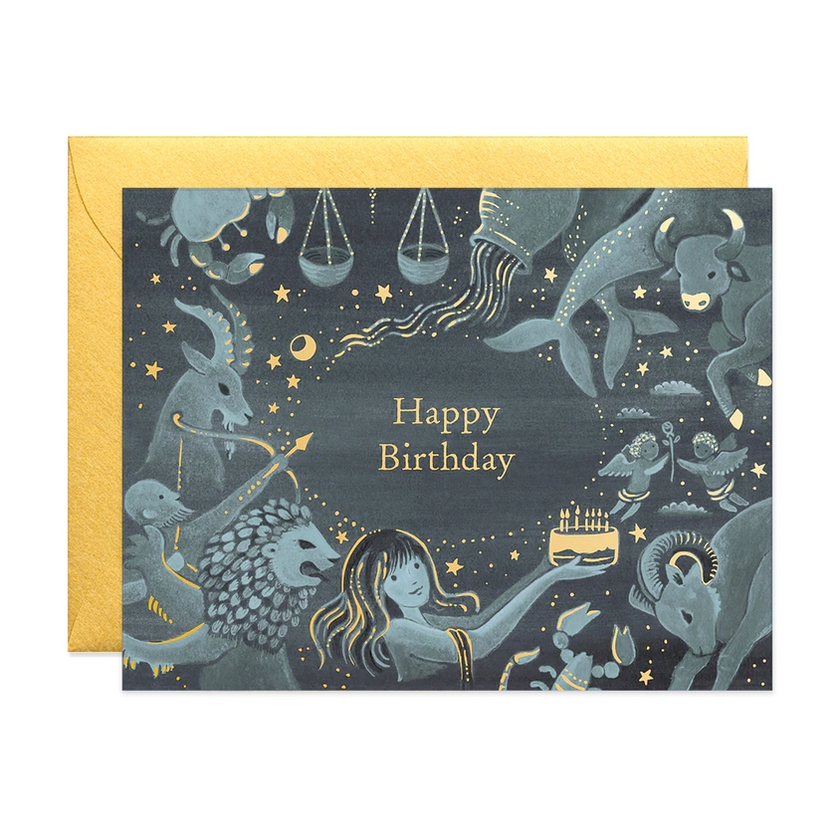 Card Zodiac Signs Astrology Birthday