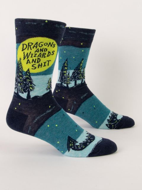 Dragons And Wizards And Shit Men's Socks