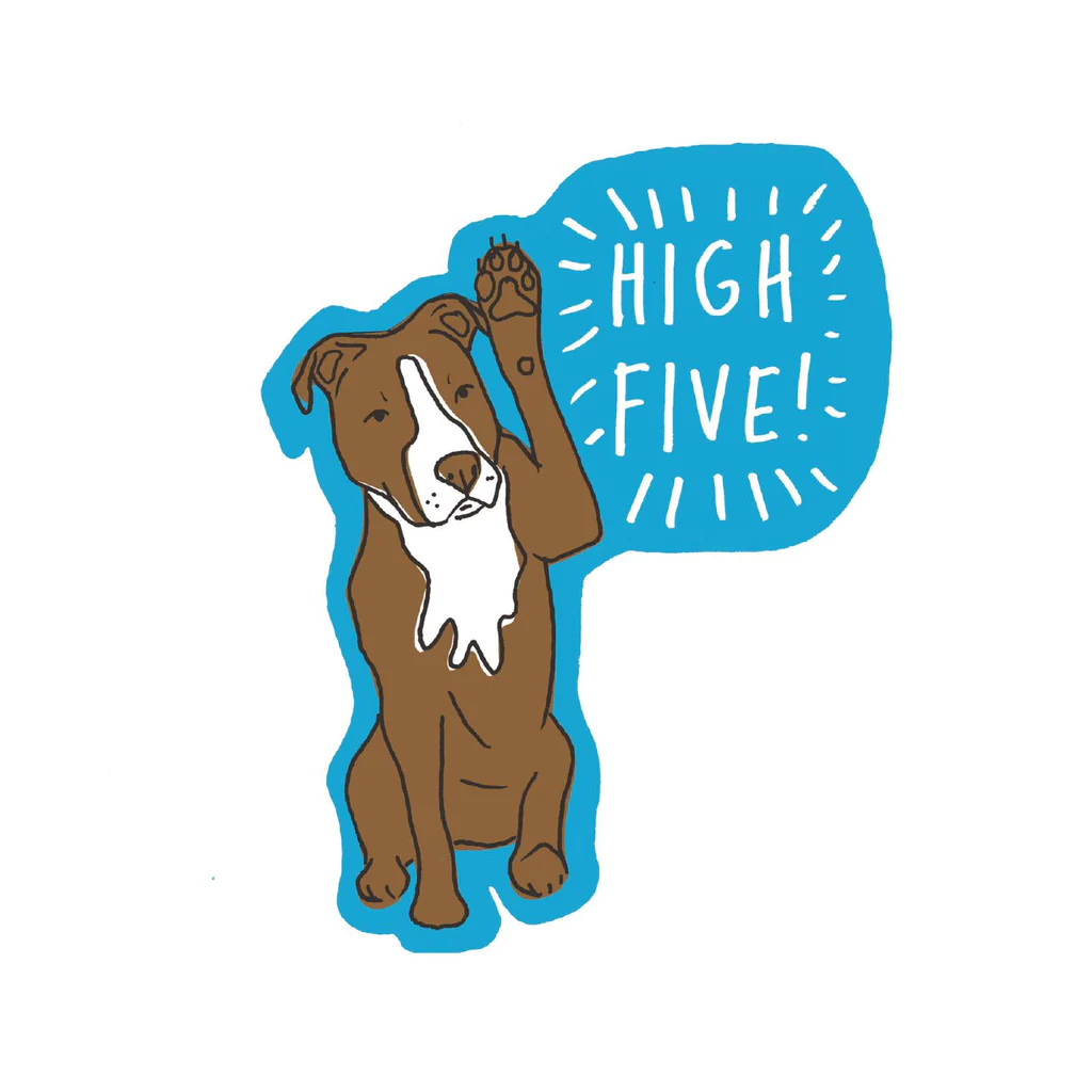 High Five Cartoon Hand Sticker