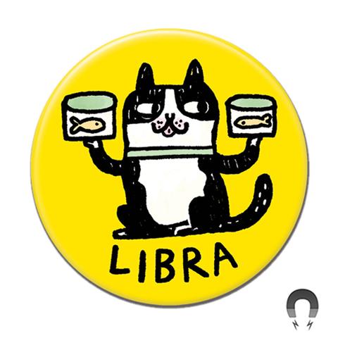 MAGNET Libra Cat Round