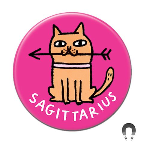 MAGNET Sagittarius Cat Round