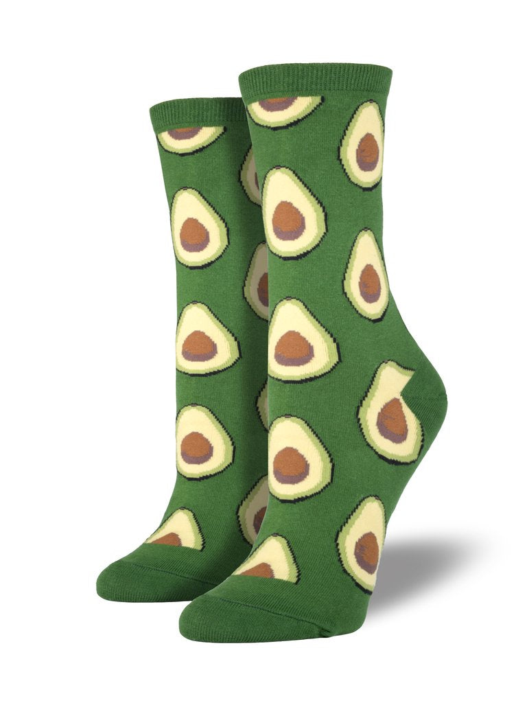 Avocado Women's Crew Socks Green