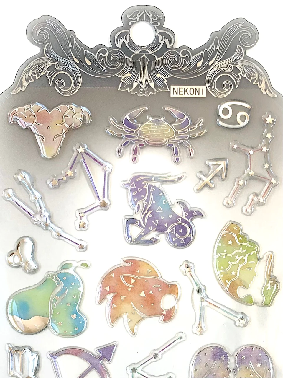 Astrology Zodiac Crystal Gel Stickers Version 1 Nekoni