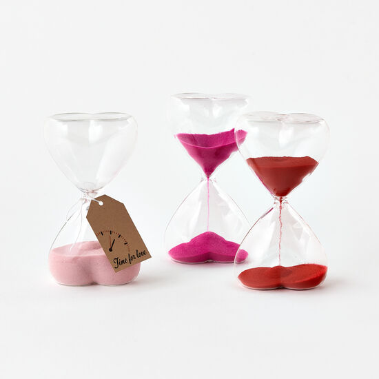 Time For Love Sand 5 Min. Assorted Glass Timer