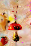 Mushroom Glitter Glass Assorted Ornament