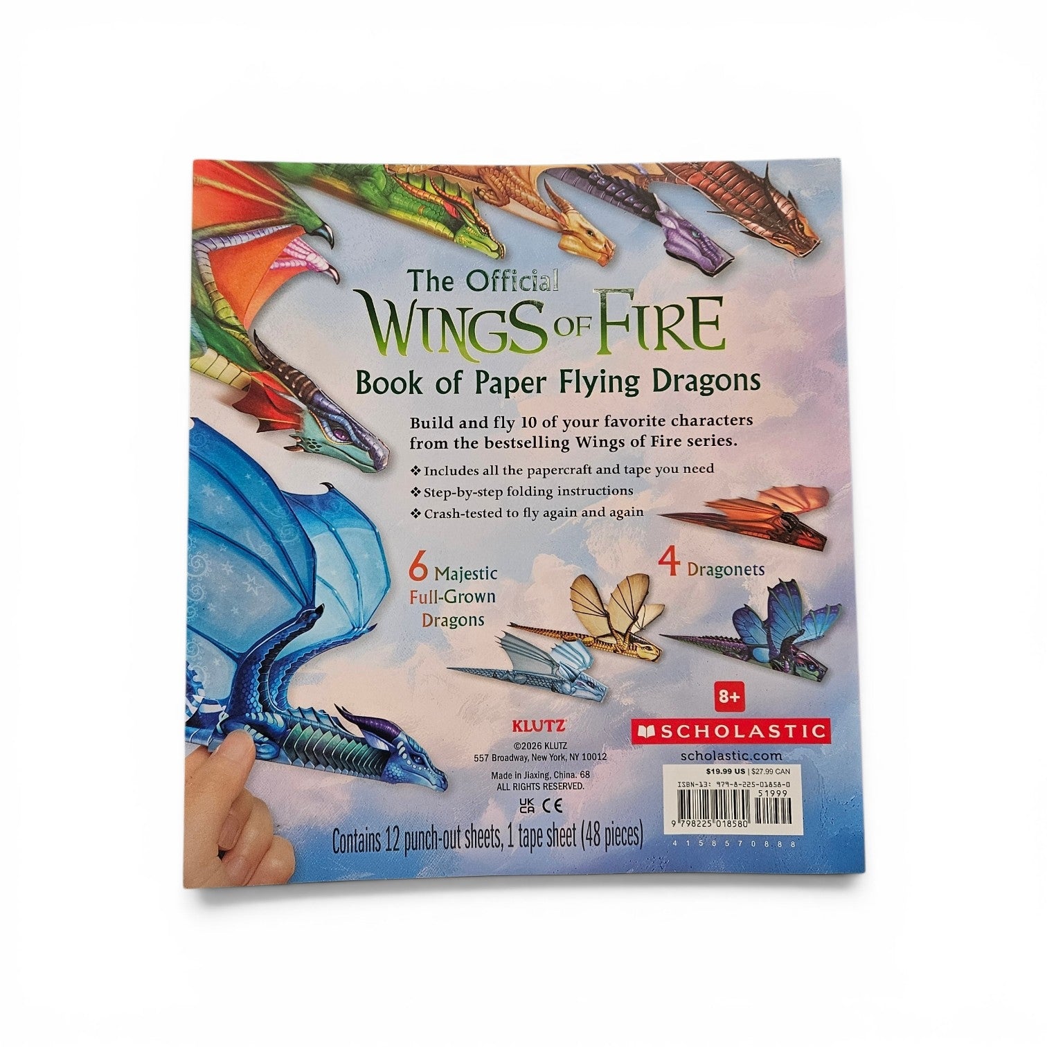 Official Wings Of Fire Book Of Paper Flying Dragons