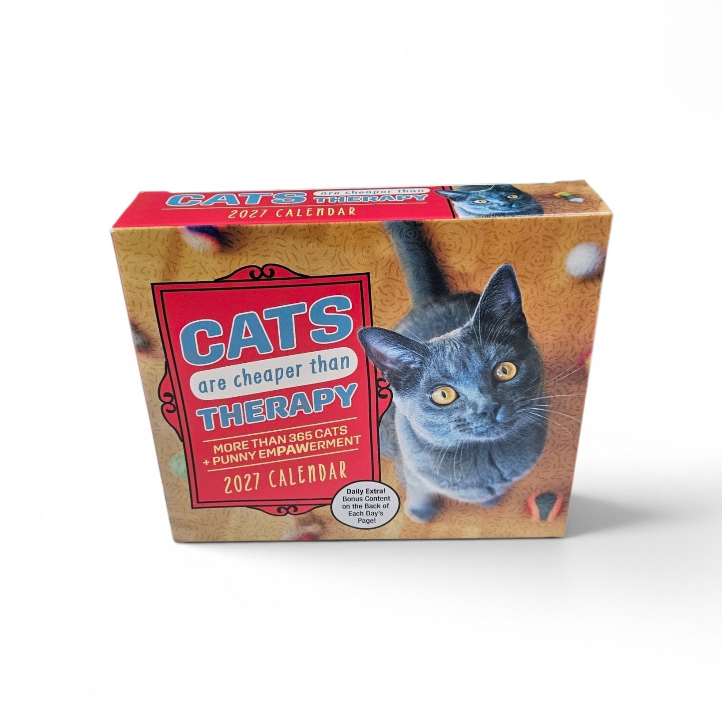 Cats Are Cheaper Than Therapy 2027 Desktop Calendar