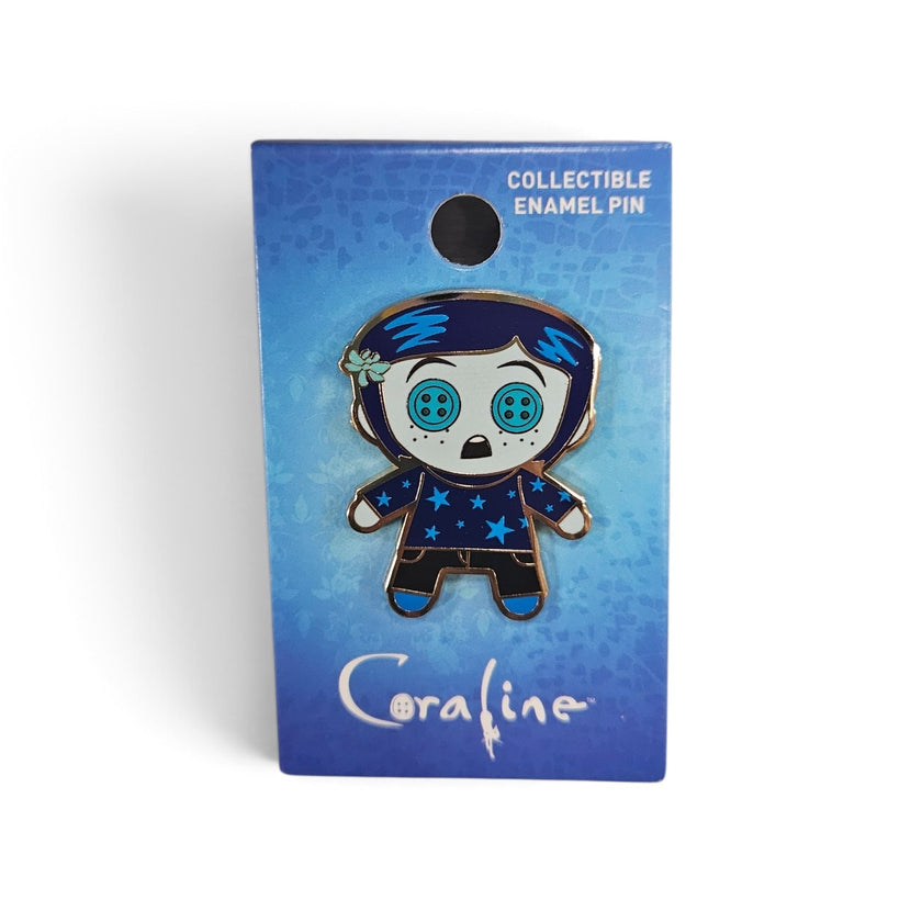 Coraline Button Eyes Enamel Pin