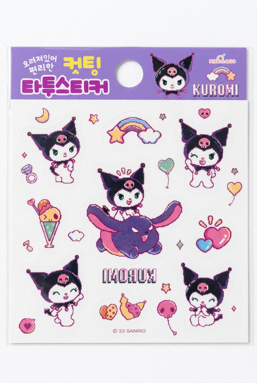 Sanrio Kuromi Version 2 Die-Cut Tattoo Stickers