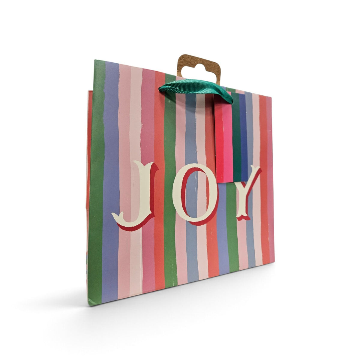 Joy Stripes Christmas Small Gift Bag