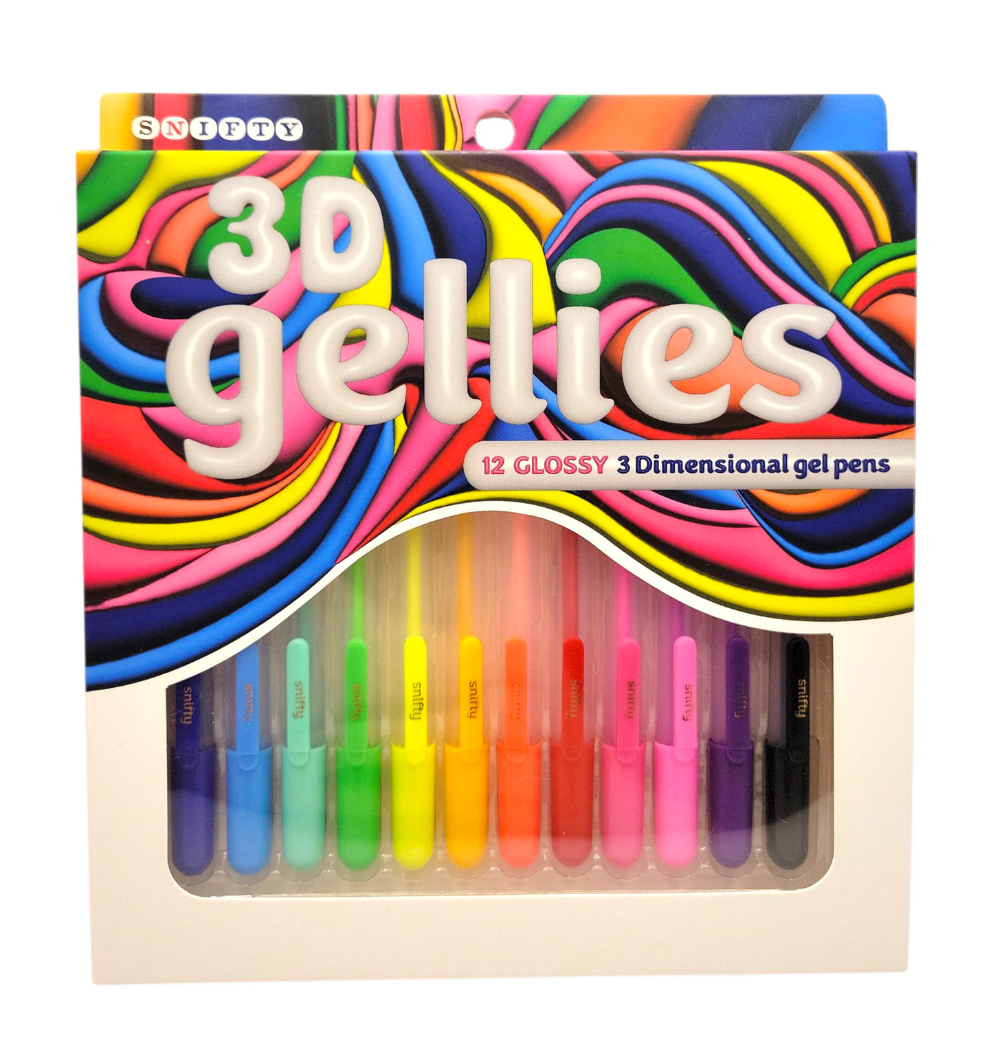 3D Gellies 12 Glossy Gel Pens