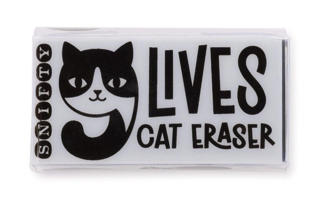 9 Lives Cat Eraser
