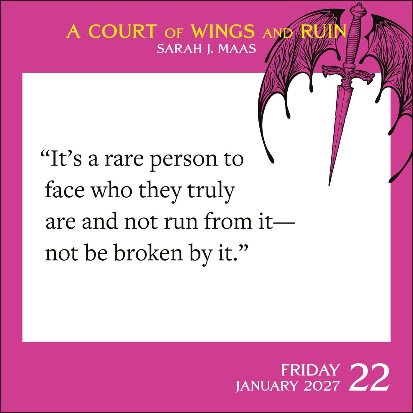 A Court of Thorns and Roses 2027 Desktop Calendar