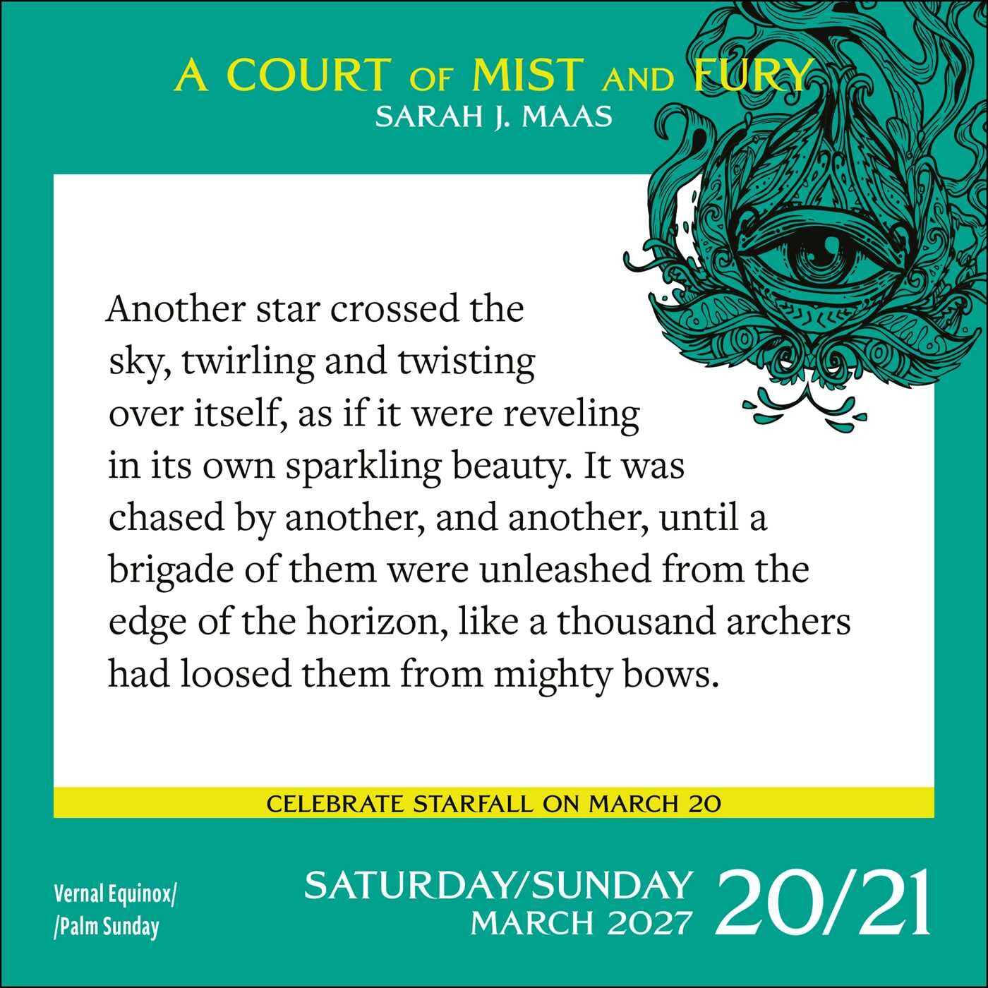 A Court of Thorns and Roses 2027 Desktop Calendar