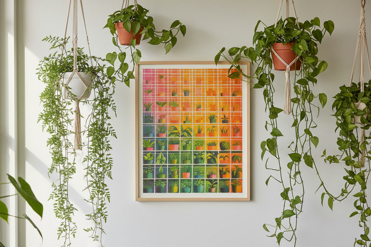 Abstract Glasshouse Risograph Print 10 x 12