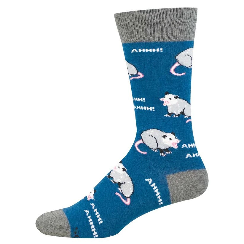 Ahhh-possum Men's Socks Blue