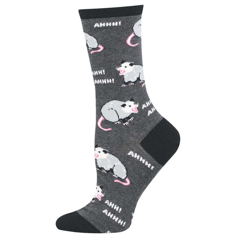 Ahhh-possum Women's Socks Charcoal Heather