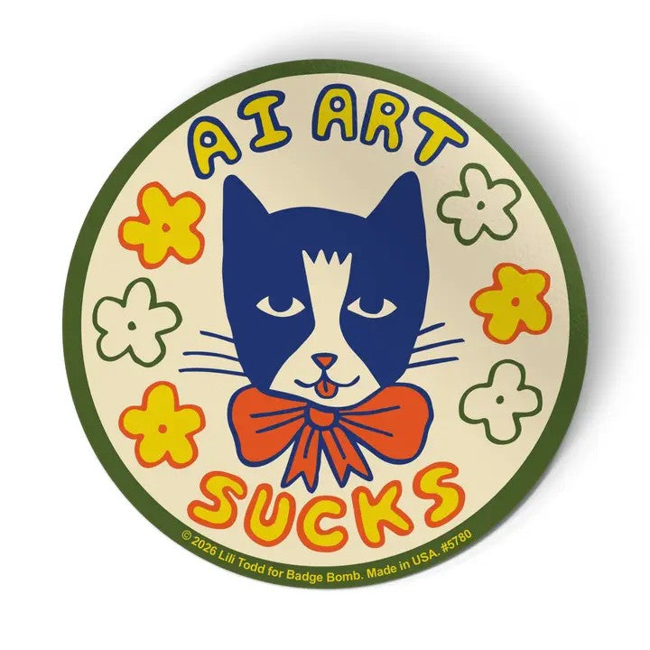 Ai Art Sucks Cat Sticker