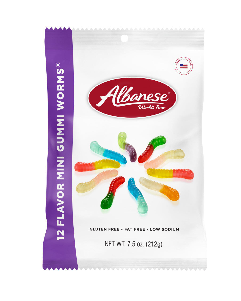 Albanese 12 Flavor Mini Gummi Worms 7 oz