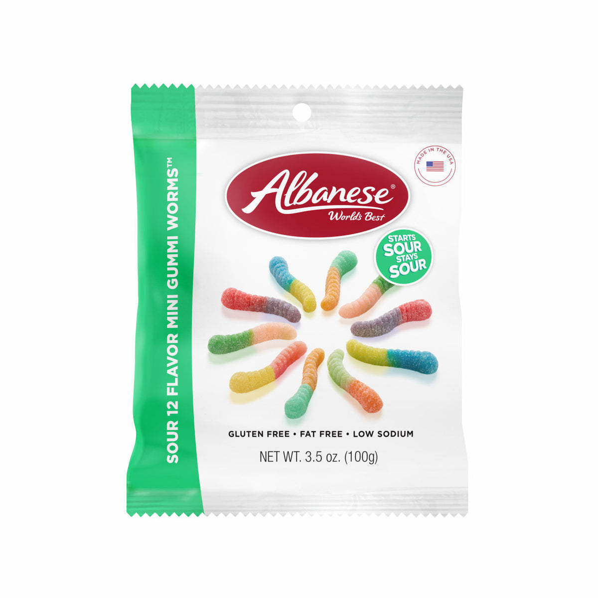 Albanese Sour 12 Flavor Gummi Worms