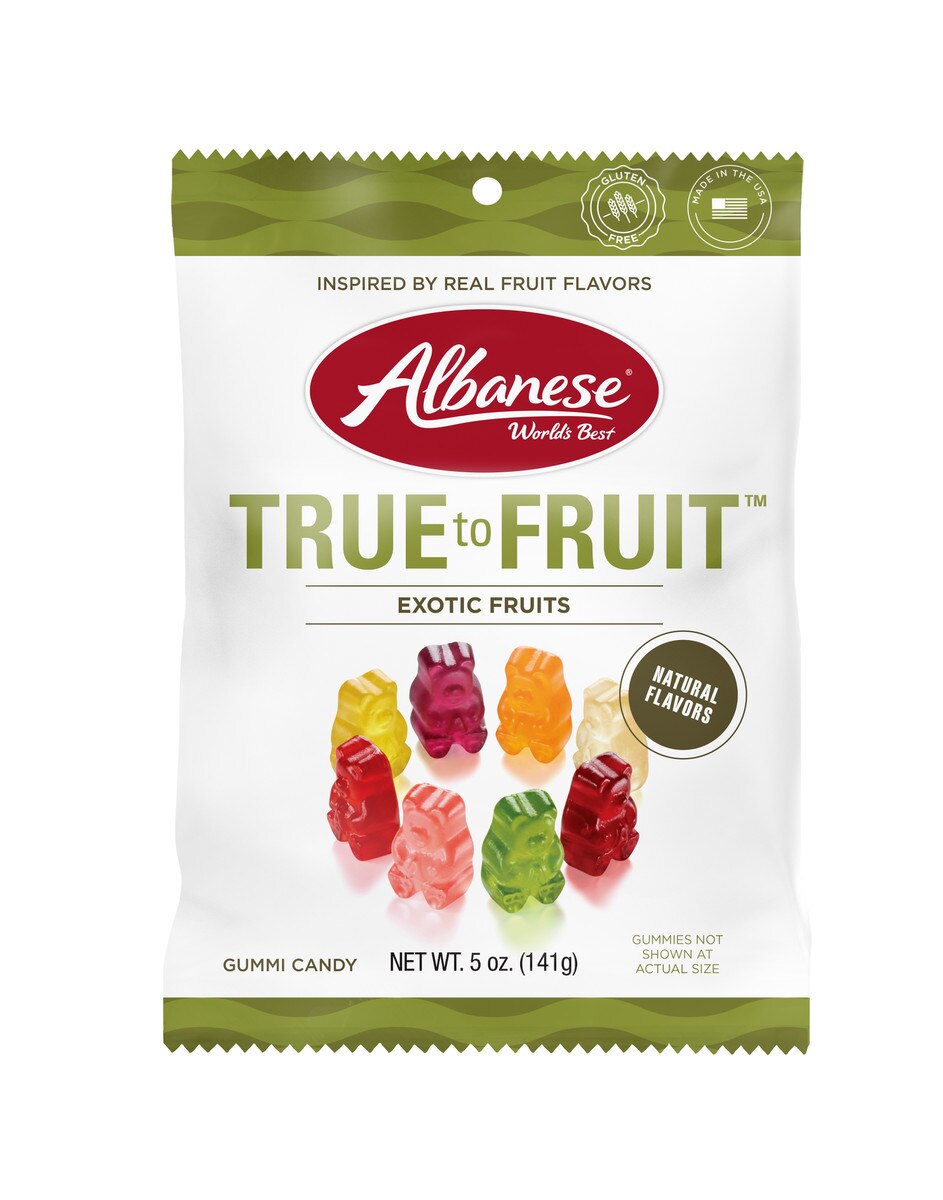 Albanese True To Fruit Exotic Fruits Gummi Bears 5 oz