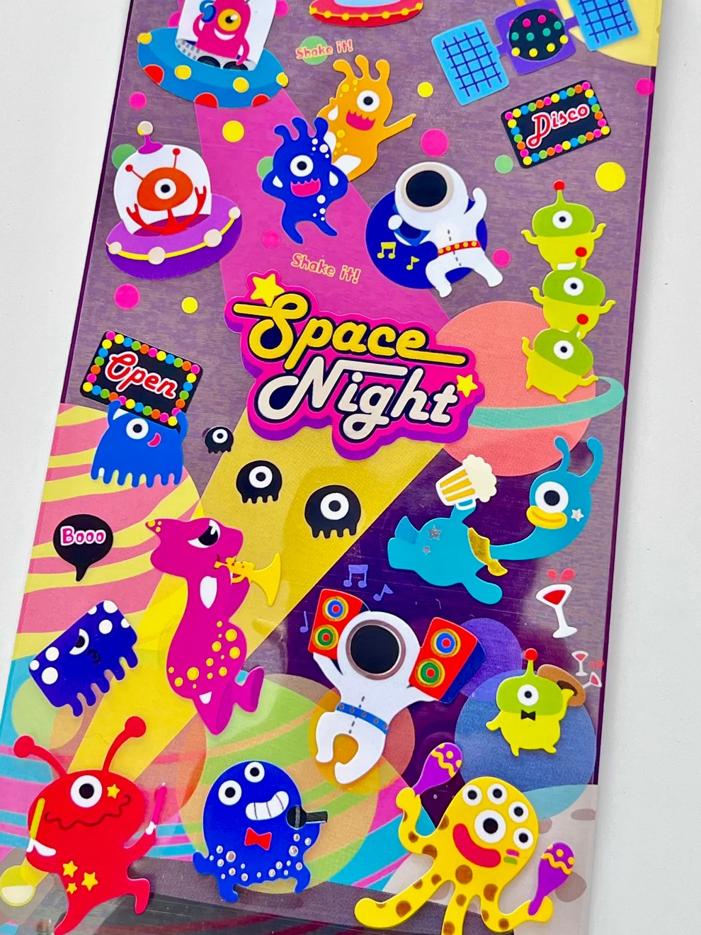Alien Space Night Stickers Funny Sticker World