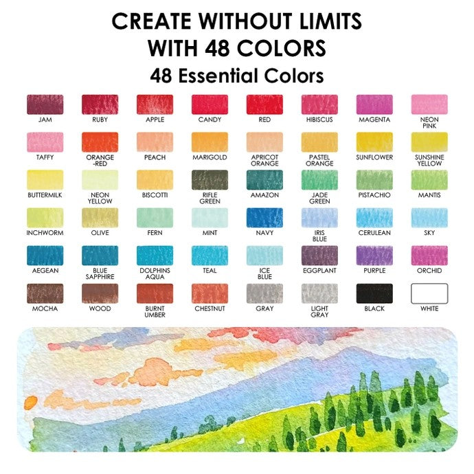 All-In-One Watercolor Set Of 48