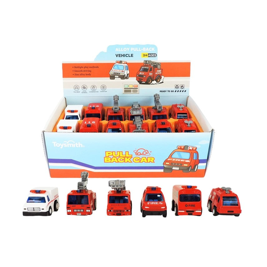 Alloy Pull-Back Rescue Vehicle Assorted
