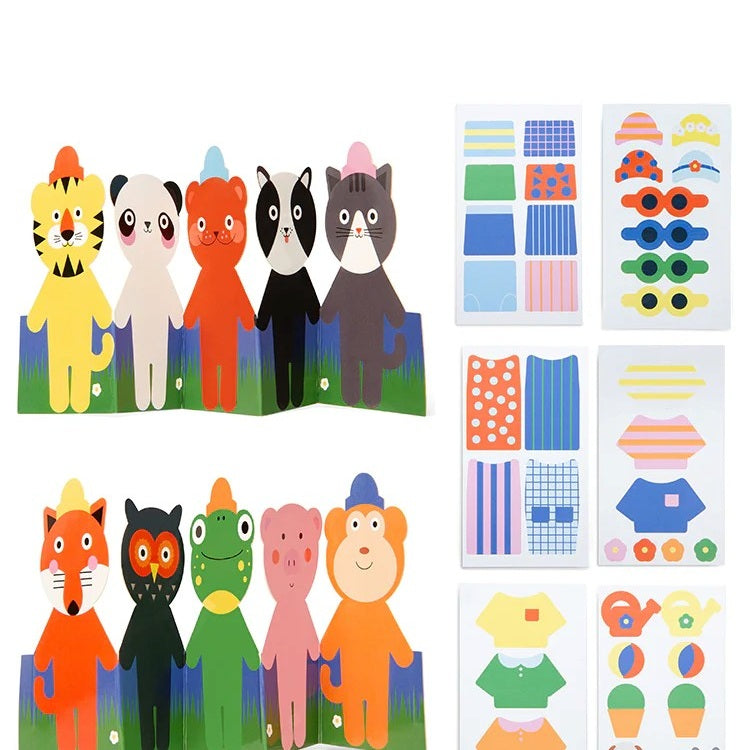 Animal Dress-Up Reusable Stickers