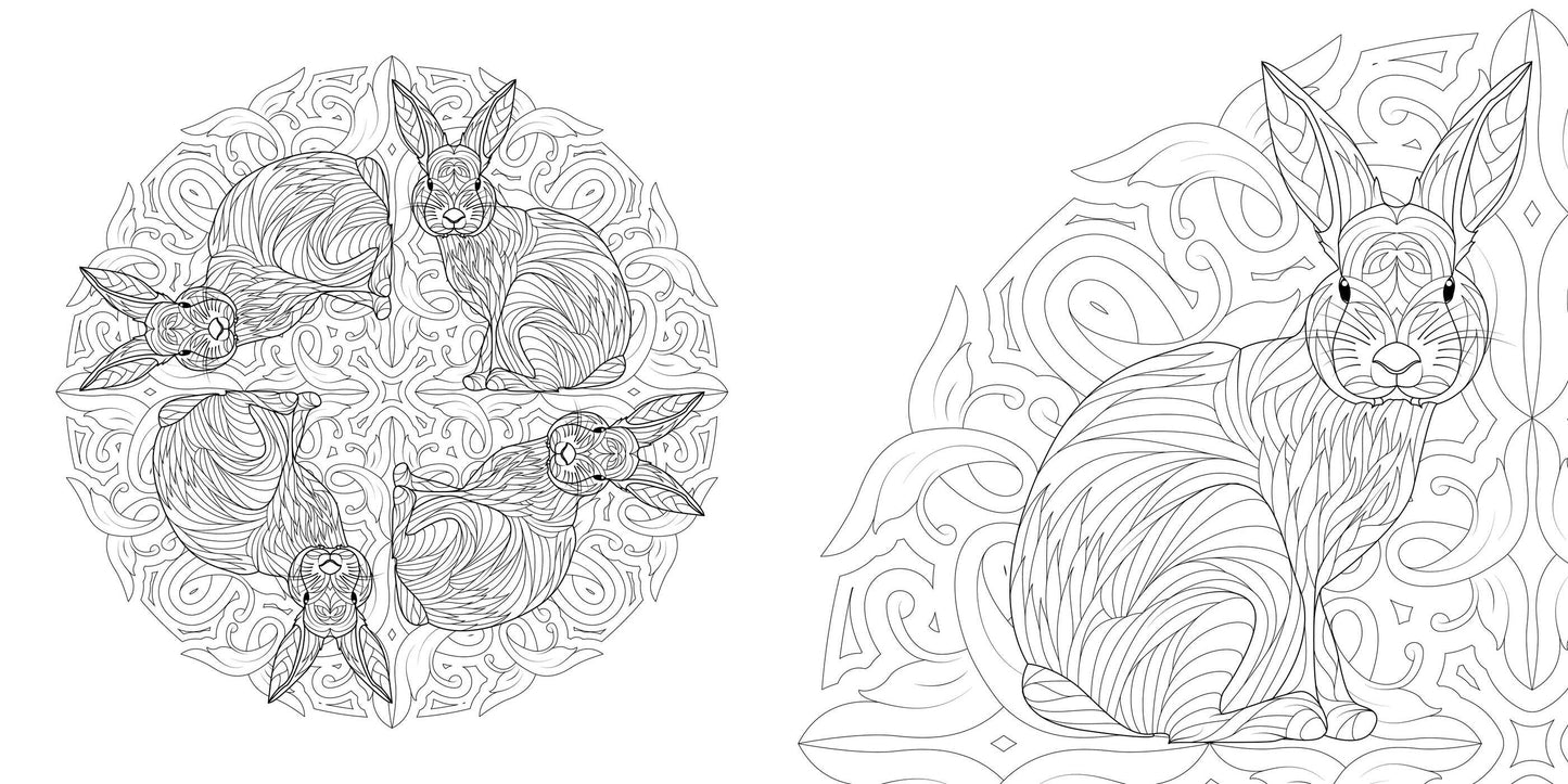 Animal Mandalas Coloring Book