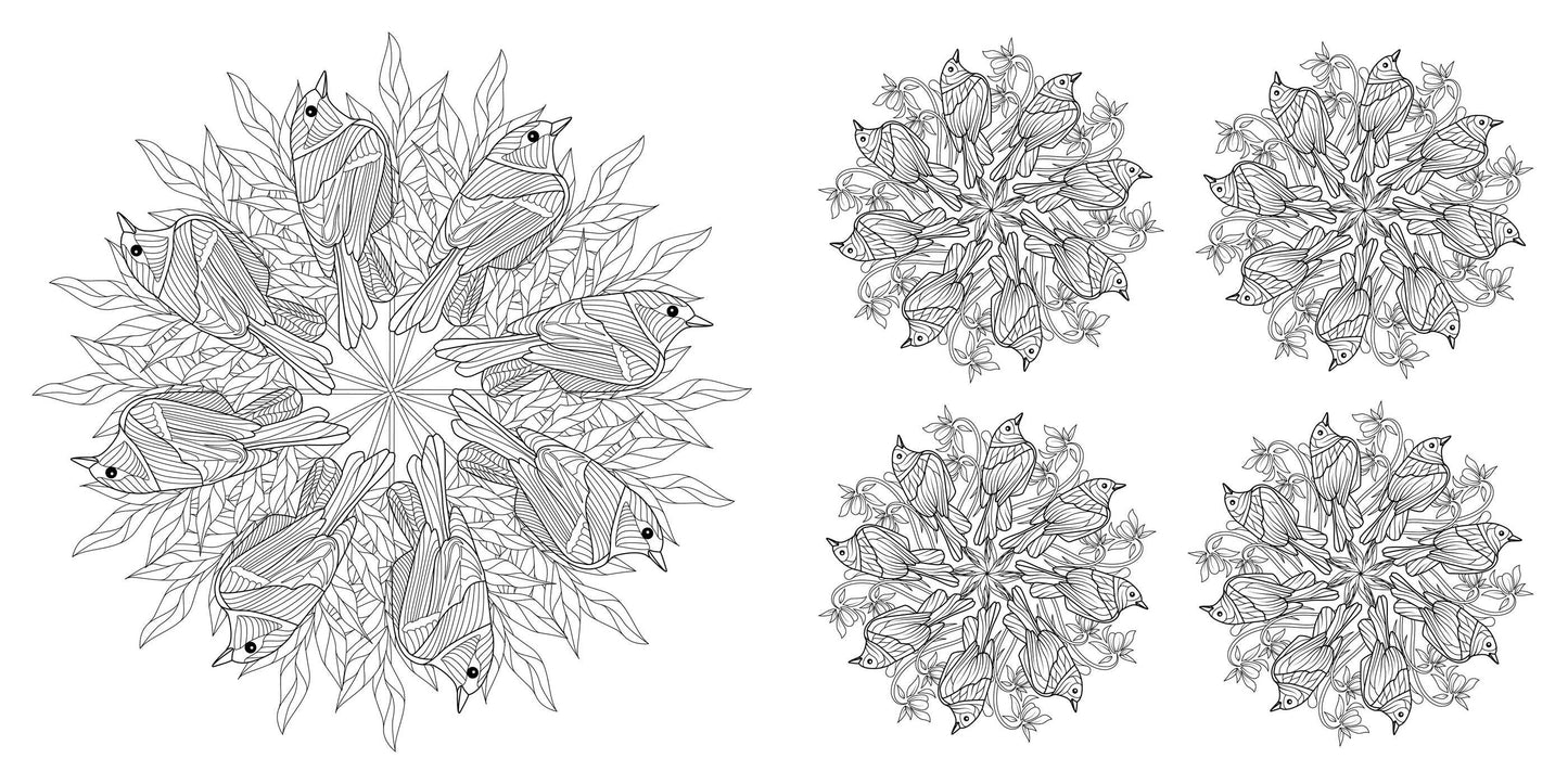 Animal Mandalas Coloring Book