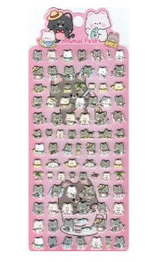 Animal Park Cat Puffy Stickers