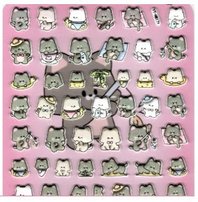 Animal Park Cat Puffy Stickers