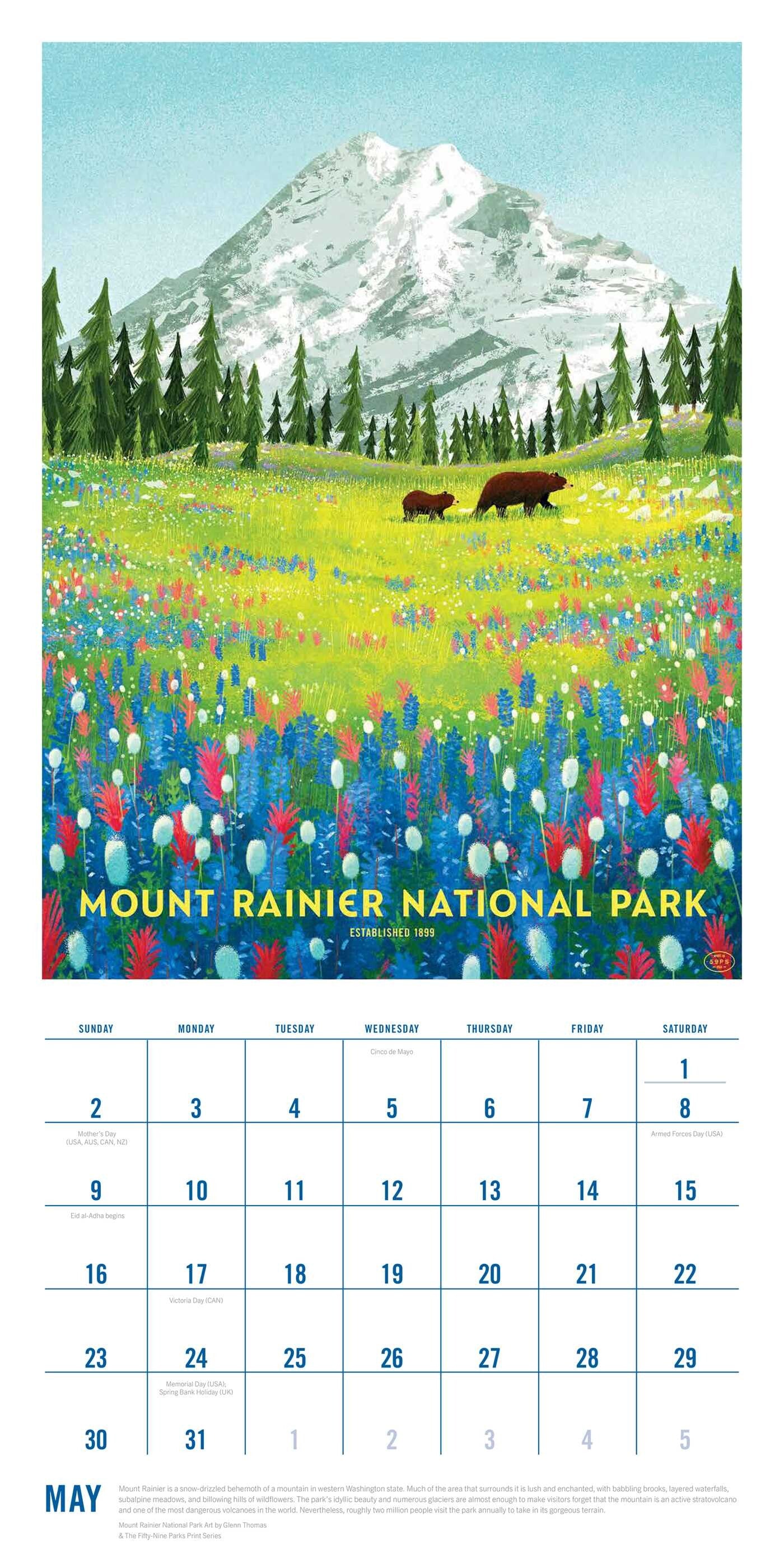 Art Of The National Parks 2027 Wall Calendar