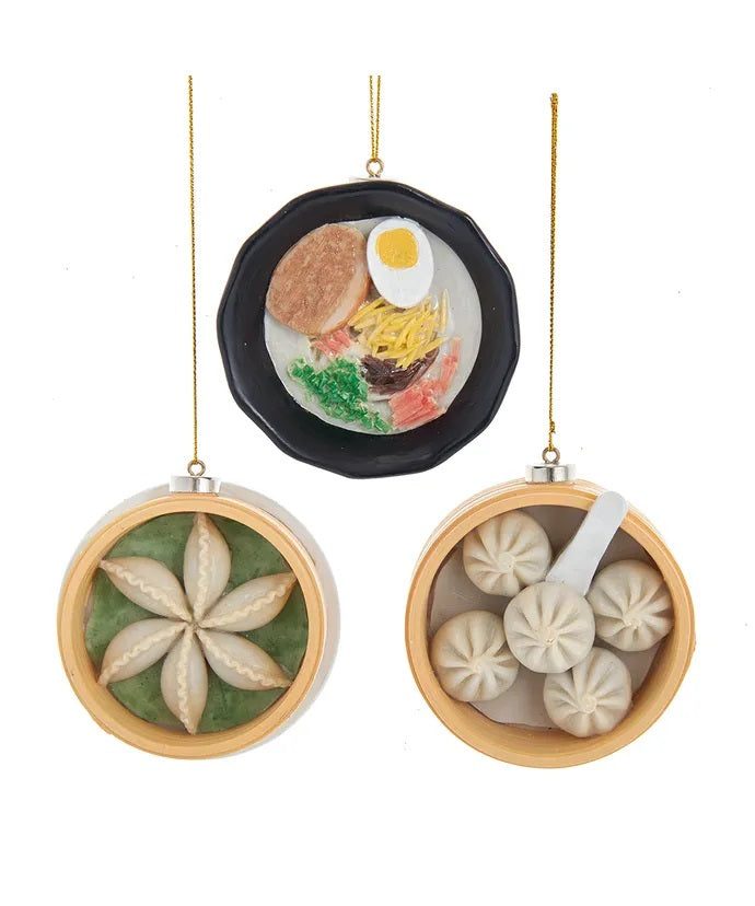 Asian Dumplings OR Soup Resin Ornament