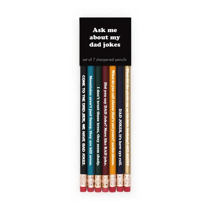 Ask Me About My Dad Jokes Pencils Set of 7