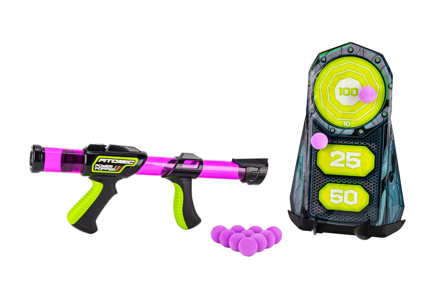 Atomic Power Popper With Sticky Target