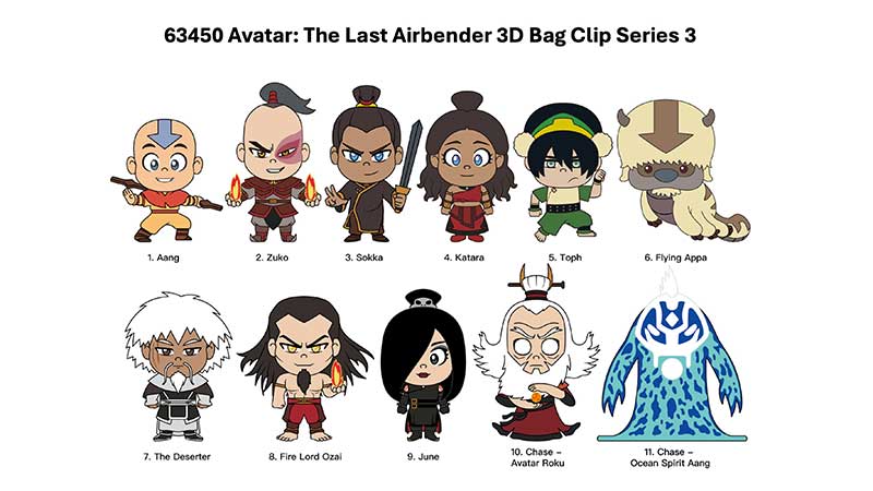 Avatar The Last Airbender Figural Bag Clip Series 3